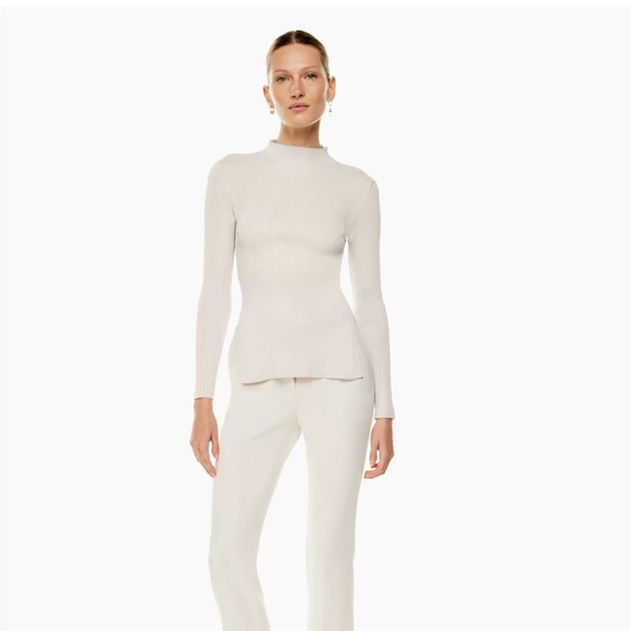 Aritzia Scult Knit Tie Back Sweater Medium Brown - Picture 5 of 5